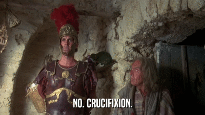 NO. CRUCIFIXION.  