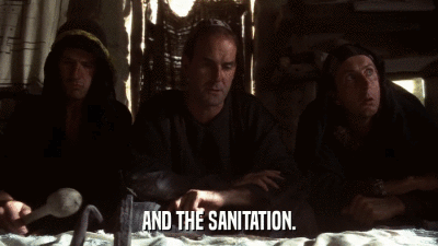 AND THE SANITATION.  