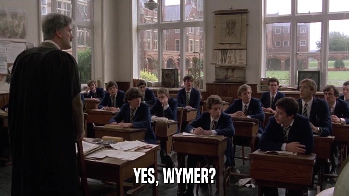 YES, WYMER?  