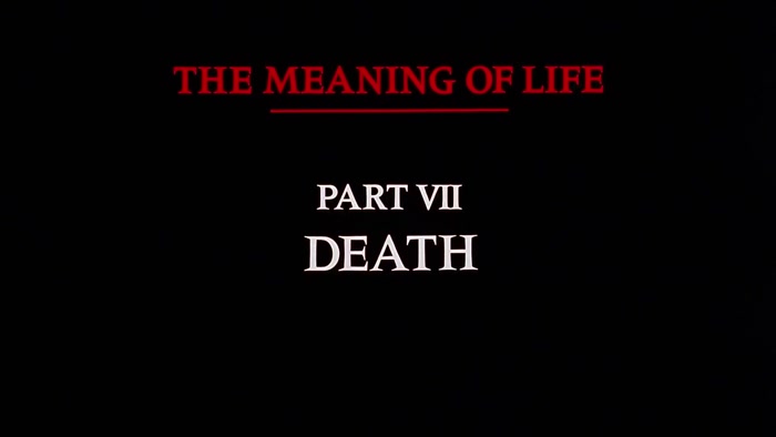 NARRATOR: THE MEANING OF LIFE, PART SEVEN. DEATH. 