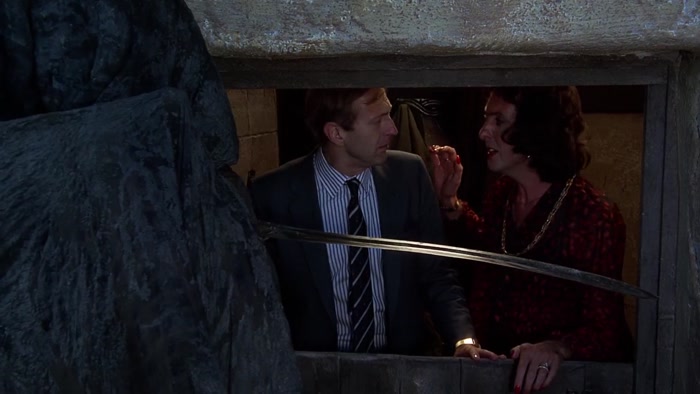 HELLO. DON'T LEAVE HIM HANGING AROUND OUTSIDE, DARLING. ASK HIM IN. 