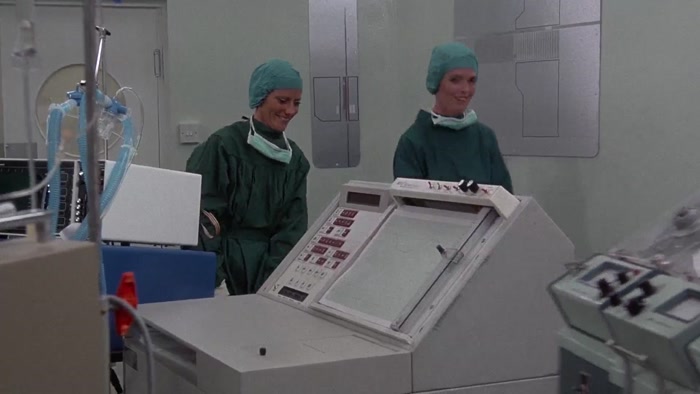 HERE SHE IS. DOCTOR: BRING IT OVER HERE. 
