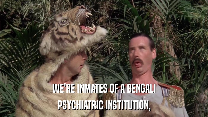 WE'RE INMATES OF A BENGALI PSYCHIATRIC INSTITUTION, 