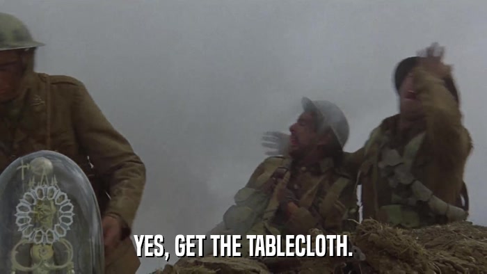 YES, GET THE TABLECLOTH.  