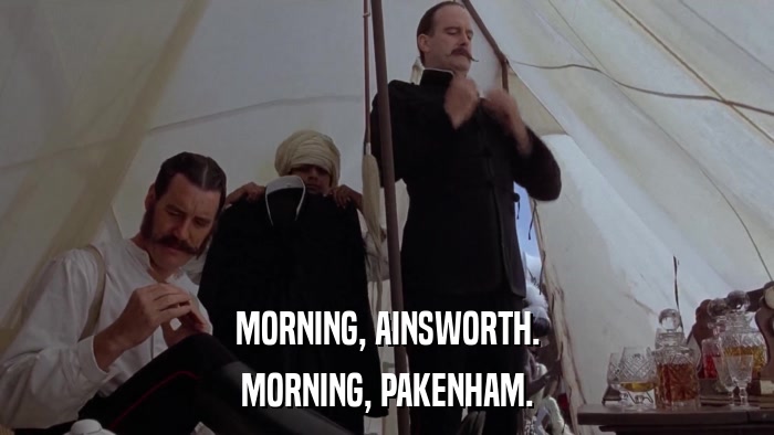MORNING, AINSWORTH. MORNING, PAKENHAM. 