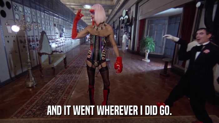AND IT WENT WHEREVER I DID GO.  