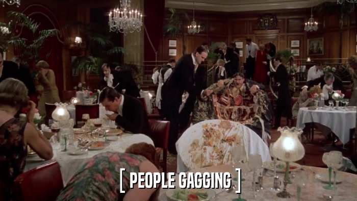 [ PEOPLE GAGGING ]  