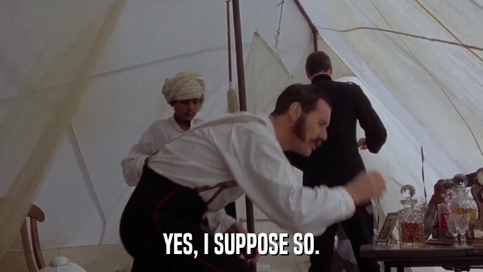 YES, I SUPPOSE SO.  