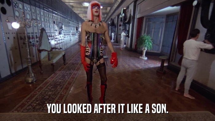 YOU LOOKED AFTER IT LIKE A SON.  