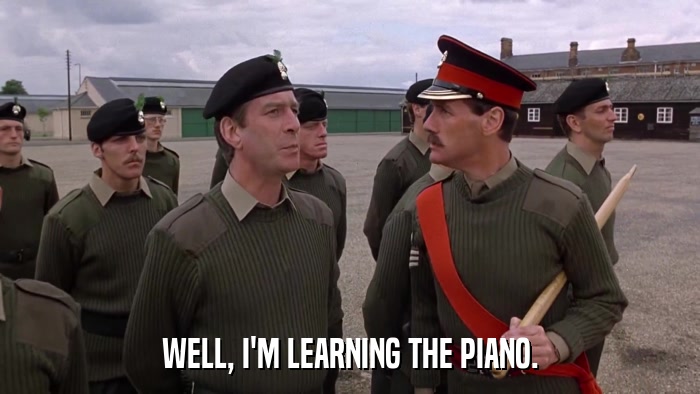 WELL, I'M LEARNING THE PIANO.  