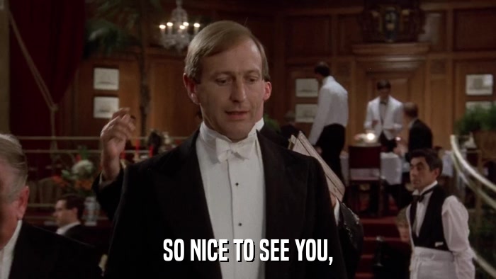 SO NICE TO SEE YOU,  