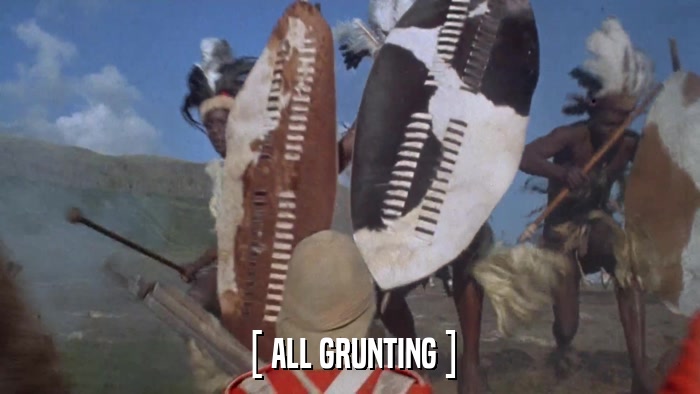 [ ALL GRUNTING ]  