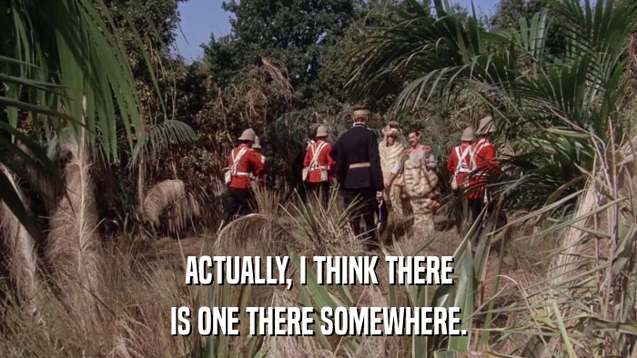 ACTUALLY, I THINK THERE IS ONE THERE SOMEWHERE. 