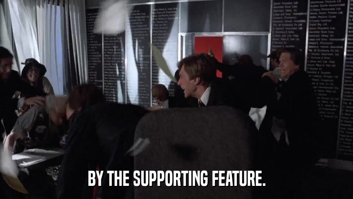 BY THE SUPPORTING FEATURE.  