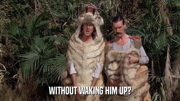 WITHOUT WAKING HIM UP?  