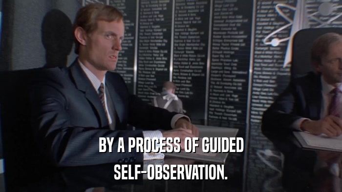 BY A PROCESS OF GUIDED SELF-OBSERVATION. 