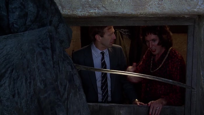 HELLO. DON'T LEAVE HIM HANGING AROUND OUTSIDE, DARLING. ASK HIM IN. 