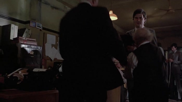 [ MEN CLAMORING ]  