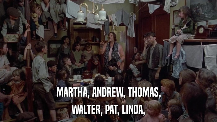MARTHA, ANDREW, THOMAS, WALTER, PAT, LINDA, 