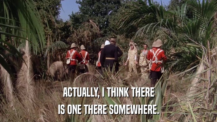 ACTUALLY, I THINK THERE IS ONE THERE SOMEWHERE. 