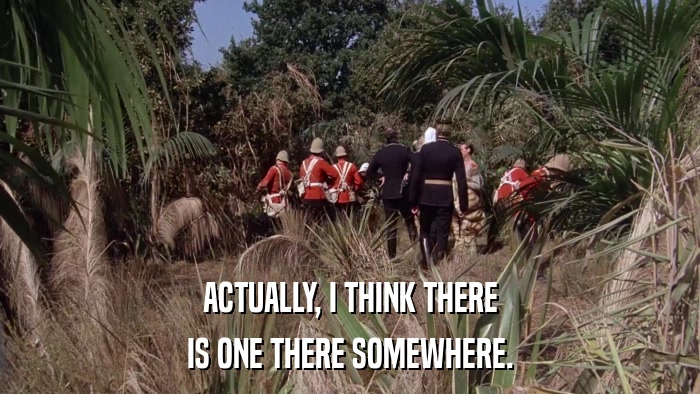 ACTUALLY, I THINK THERE IS ONE THERE SOMEWHERE. 