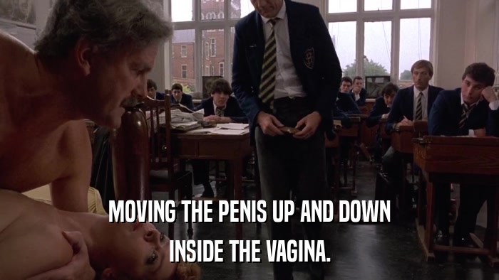 MOVING THE PENIS UP AND DOWN INSIDE THE VAGINA. 