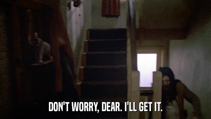 DON'T WORRY, DEAR. I'LL GET IT.  
