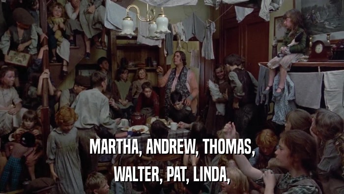 MARTHA, ANDREW, THOMAS, WALTER, PAT, LINDA, 