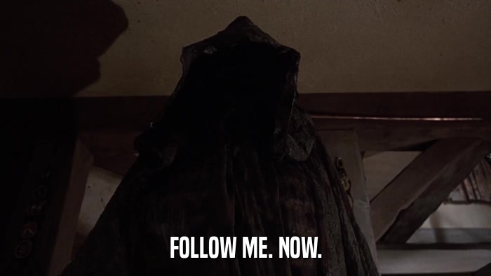 FOLLOW ME. NOW.  