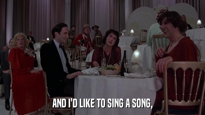 AND I'D LIKE TO SING A SONG,  