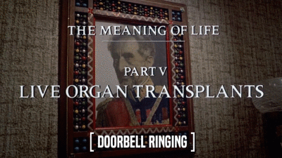 [ DOORBELL RINGING ]  