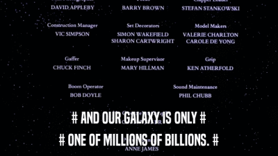 # AND OUR GALAXY IS ONLY # # ONE OF MILLIONS OF BILLIONS. # 