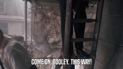 COME ON, TOOLEY. THIS WAY!  