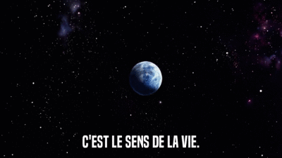 C'EST LE SENS DE LA VIE.  