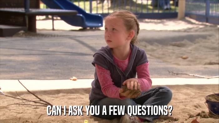 CAN I ASK YOU A FEW QUESTIONS?  