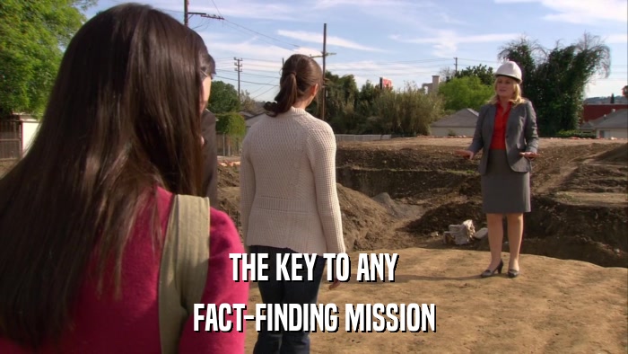 THE KEY TO ANY FACT-FINDING MISSION 