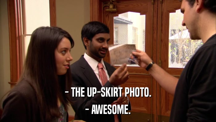 - THE UP-SKIRT PHOTO. - AWESOME. 