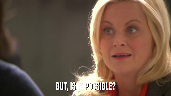 BUT, IS IT POSSIBLE?  