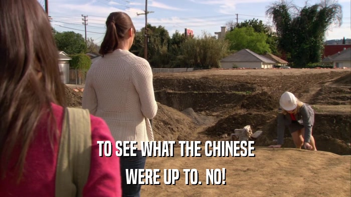 TO SEE WHAT THE CHINESE WERE UP TO. NO! 