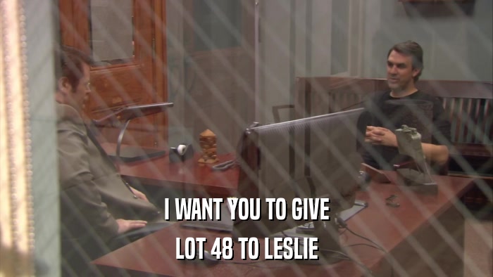 I WANT YOU TO GIVE LOT 48 TO LESLIE 