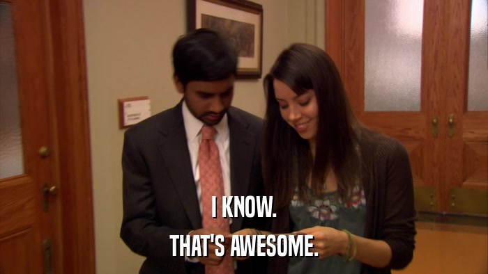 I KNOW. THAT'S AWESOME. 