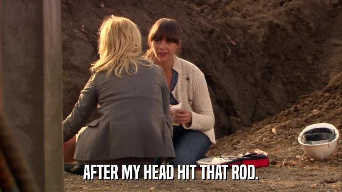 AFTER MY HEAD HIT THAT ROD.  