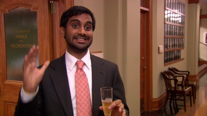 AND LESLIE GETS PLASTERED.  