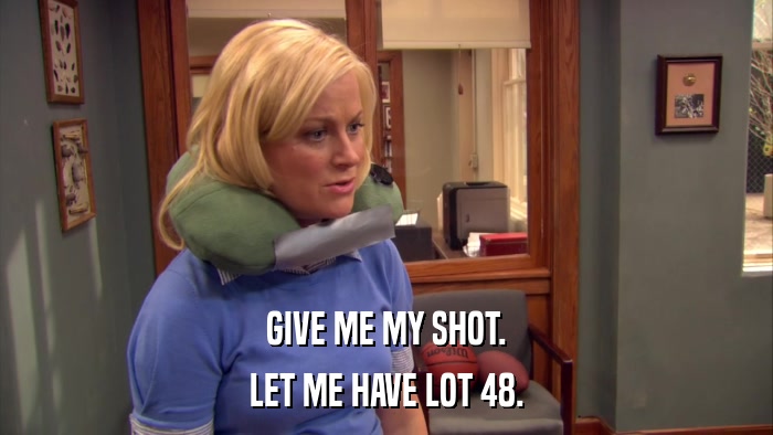 GIVE ME MY SHOT. LET ME HAVE LOT 48. 