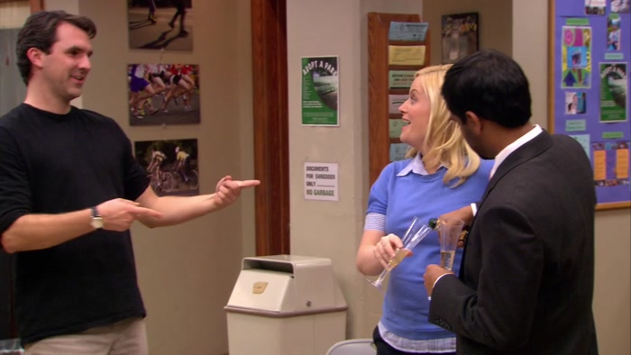 - LESLIE. I JUST HEARD THE NEWS. - HEY. 