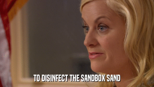 TO DISINFECT THE SANDBOX SAND  