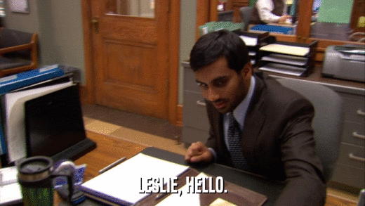LESLIE, HELLO.  