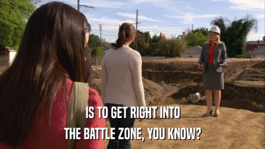 IS TO GET RIGHT INTO THE BATTLE ZONE, YOU KNOW? 