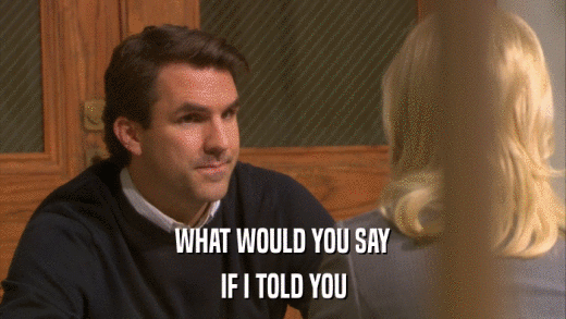 WHAT WOULD YOU SAY IF I TOLD YOU 