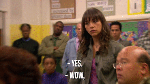 - YES. - WOW, 